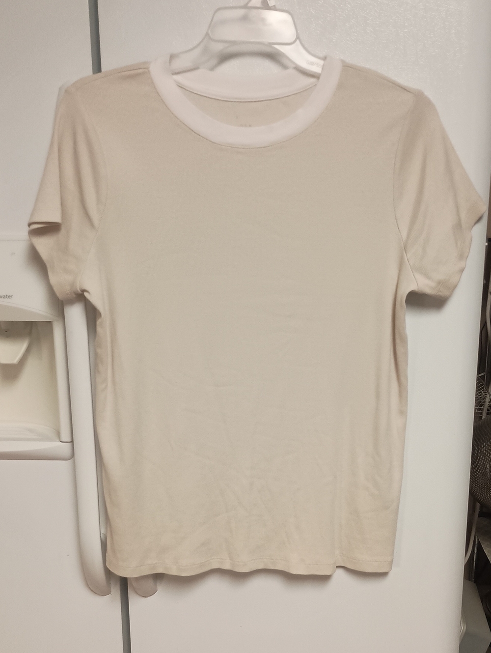 a new day Cream And White Short Sleeve Tee. Women's Size XXL